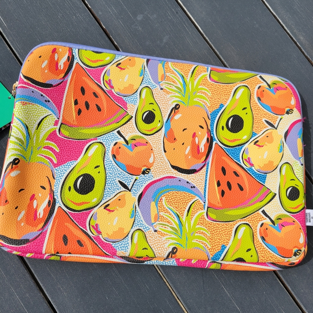 NWT Tabitha Brown (Target) Fruit Motif Tech Sleeve ~ Travel Case ~ Packing Cube - Picture 8 of 14
